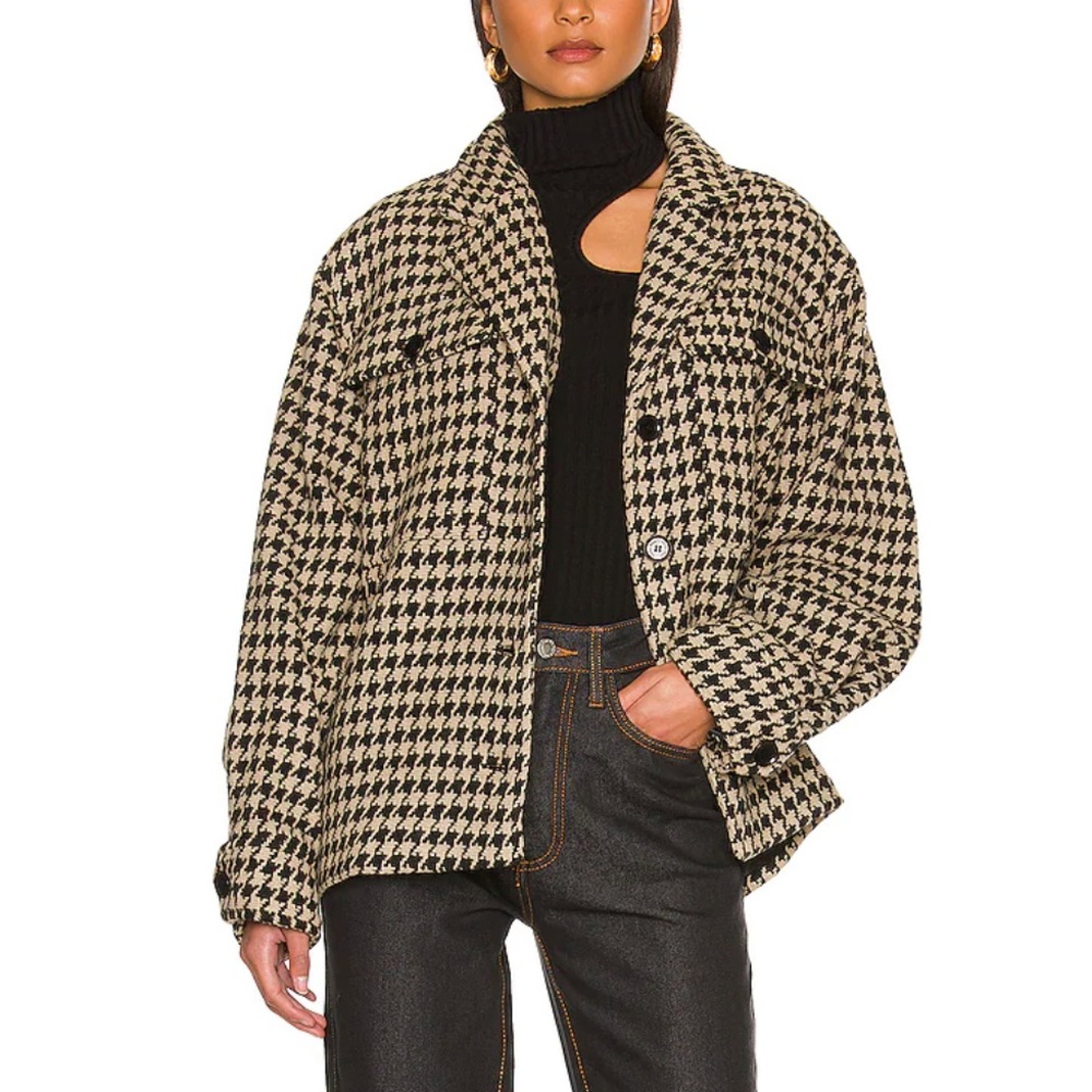 Brand New Annie Bing Flynn Jacket in Houndstooth